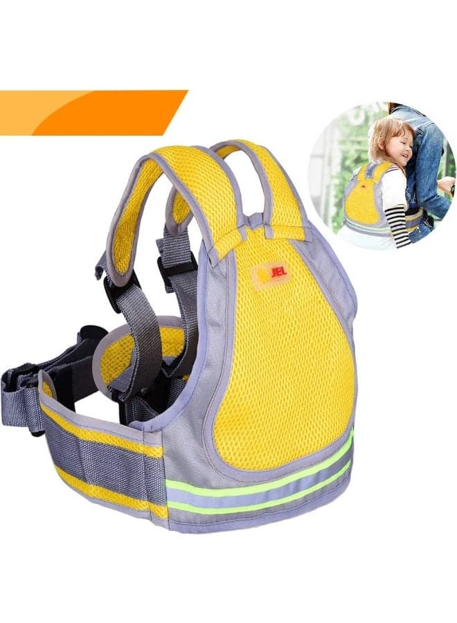 Jolik Child Motorcycle Safety Harness with 4-in-1 Buckle, Breathable Material in Yellow