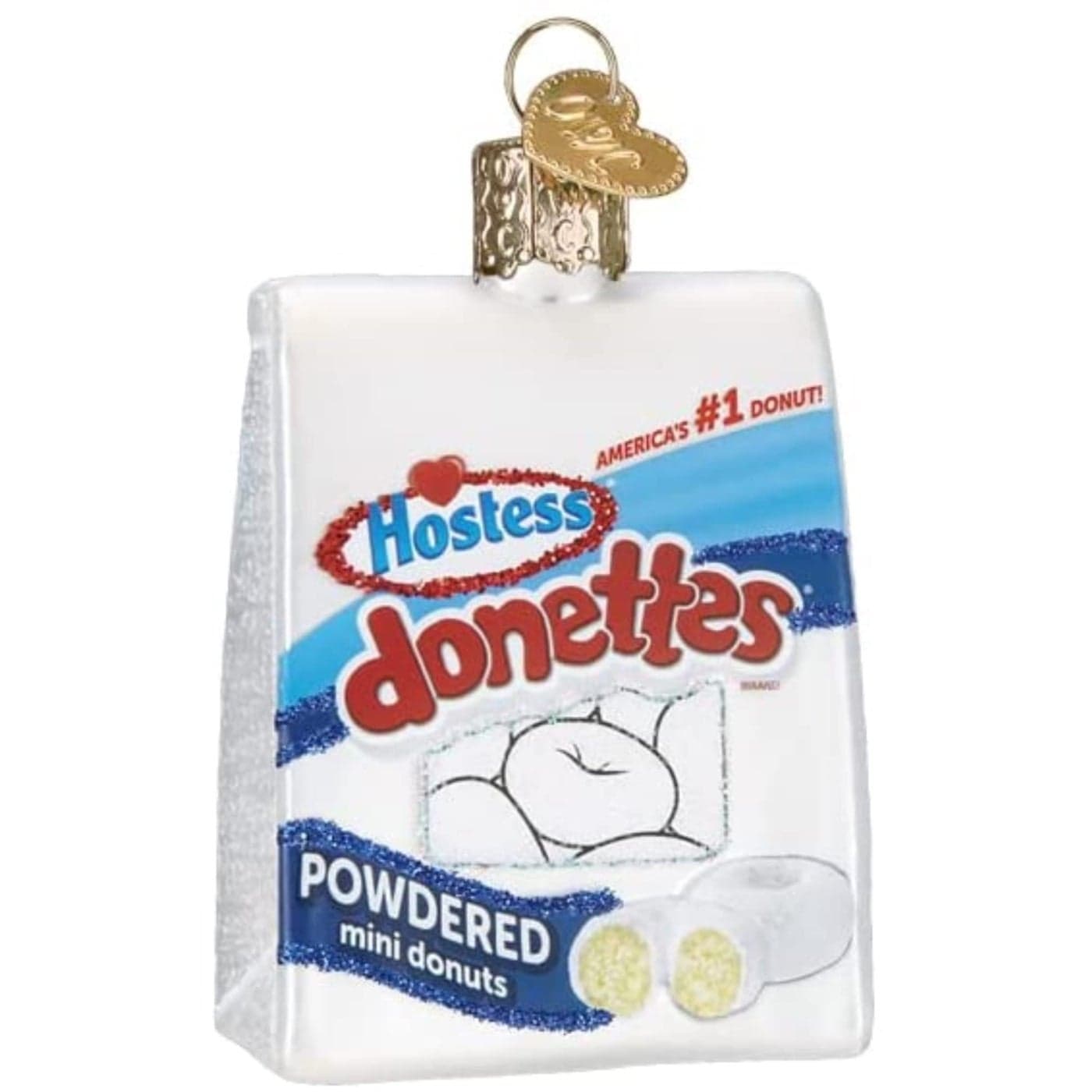 Old World Christmas Hostess Donettes Glass Blown Ornament for Christmas Tree