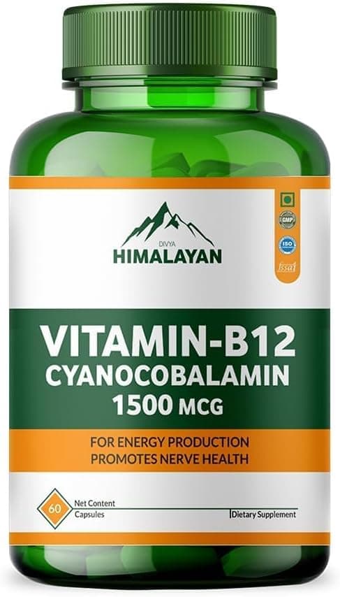 Vitamin B12 Capsules 1500 MCG for Energy Health