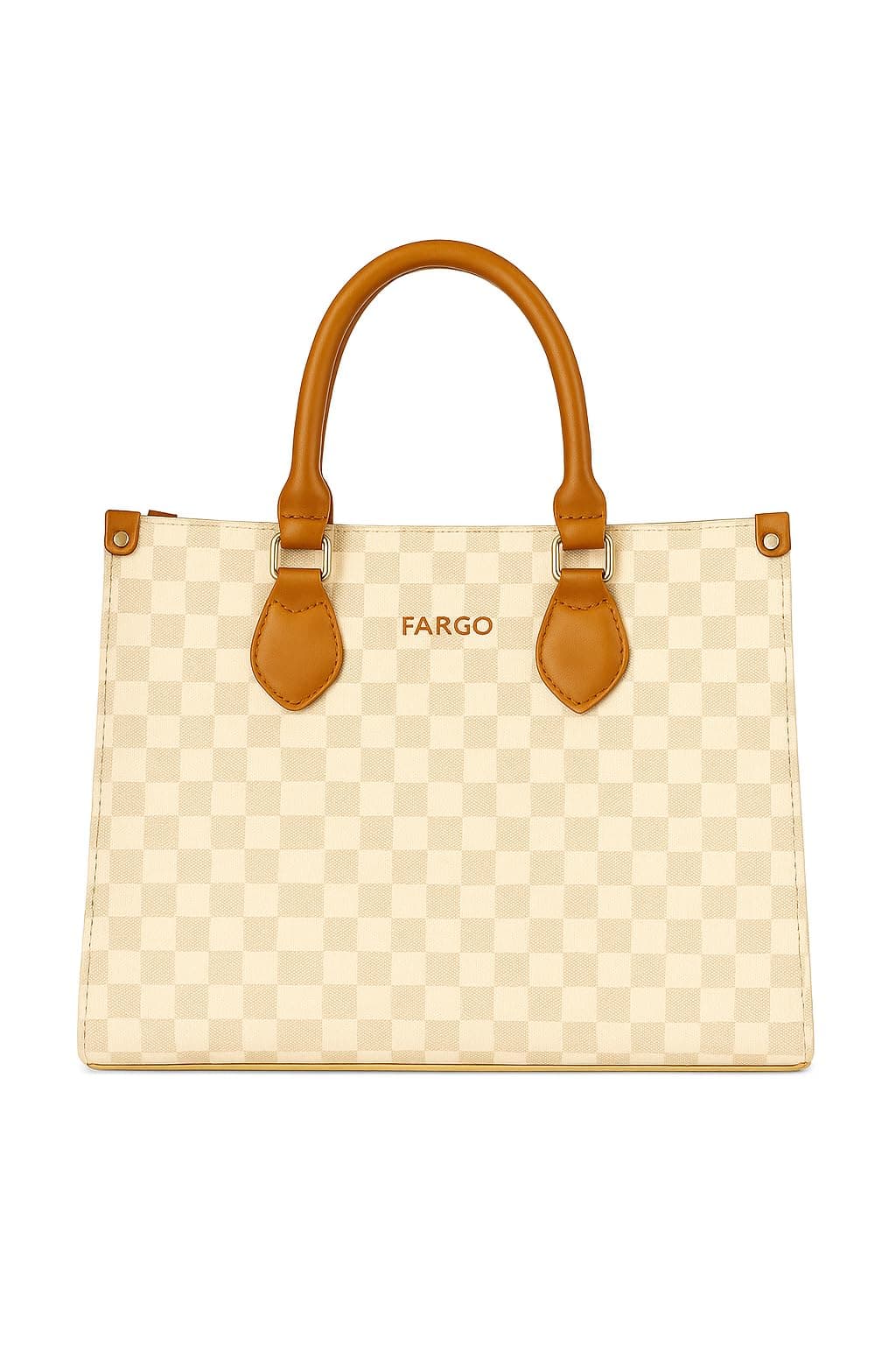 Fargo Noble Tote Bag for Women | Large Vegan Leather Handbag with RFID Pockets, Zip Closure, Premium Look | Office, College, Party Use | Stylish Shoulder Tote | Made in India (Beige)