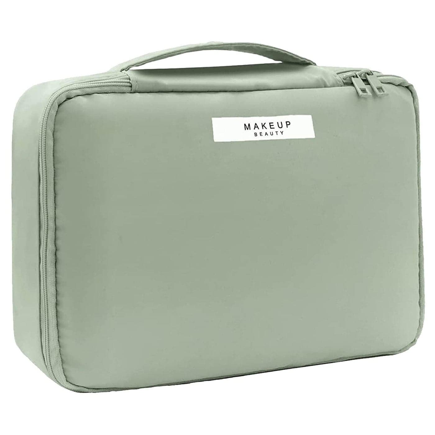 Keetly Cosmetic Organizer Bag with Pouch Makeup Pouch for Home and Travel Makeup Organiser for Brushes Toiletries Cosmetics for Women Light Green
