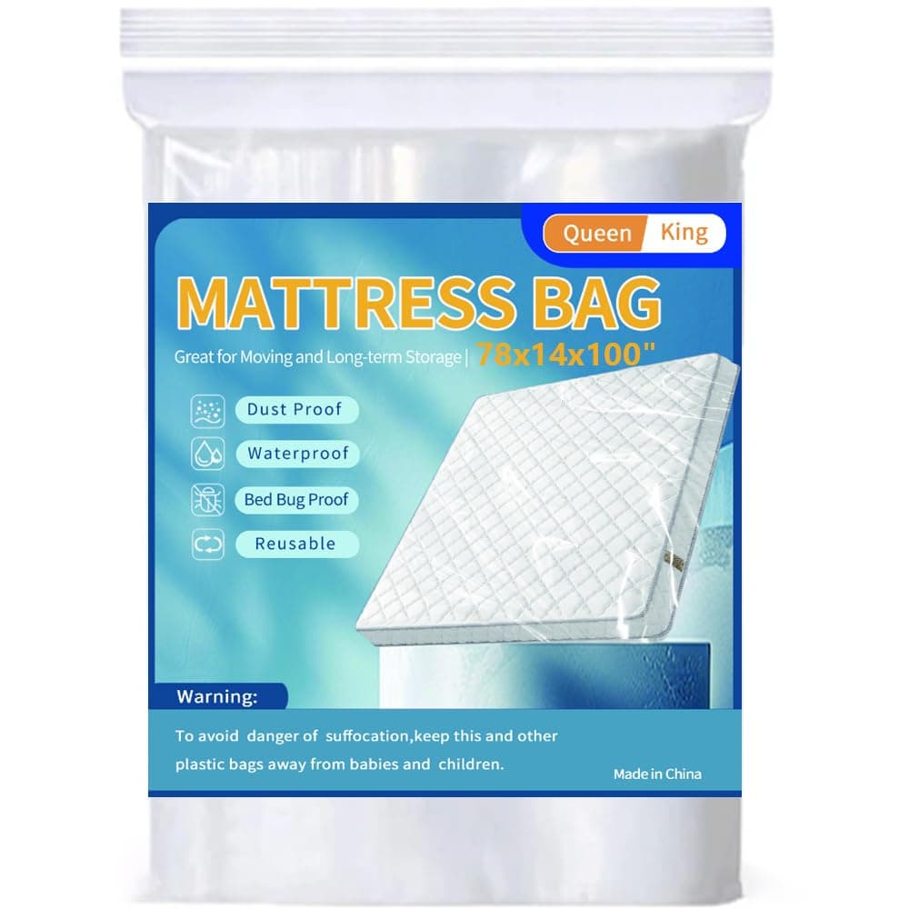 Mattress Bags for Moving StorageMattress Protector Cover Waterproof Mattress Protector Storage Bags 1Pack QueenKing