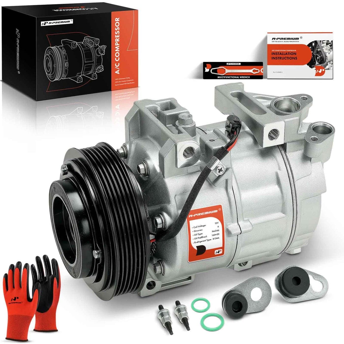 APremium AC Compressor with Clutch Compatible with Nissan Altima 25L 20072012 Sentra 25L 20072012
