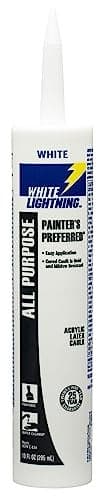 White Lightning W13000010 Painter's Preferred All Purpose Acrylic Latex Caulk, White, 10 fl. oz.