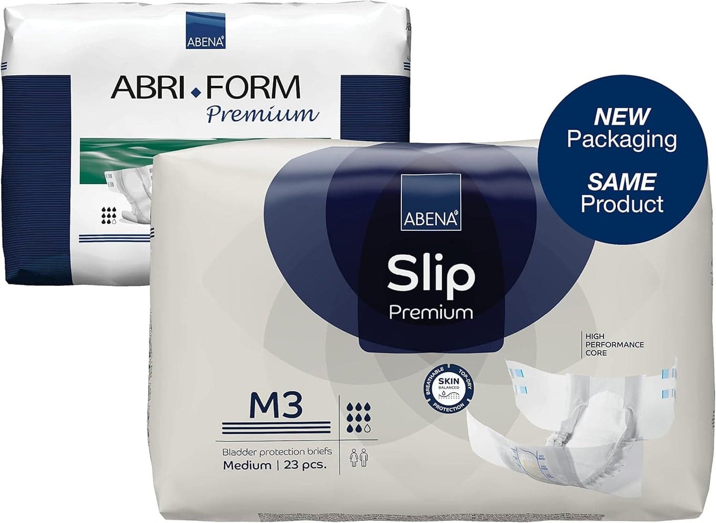 Abena Slip Premium Incontinence Briefs, Level 3, (Medium to Large Sizes), Medium, 92 Count