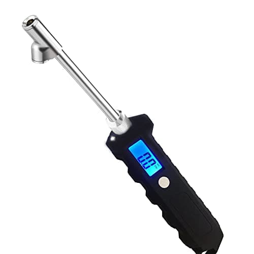 PINKJOY Digital Tire Pressure Gauge 230 PSI Heavy Duty Dual Head Stainless Steel Made for Truck and RV with Backlit LCD and Flashlight Car Accessories