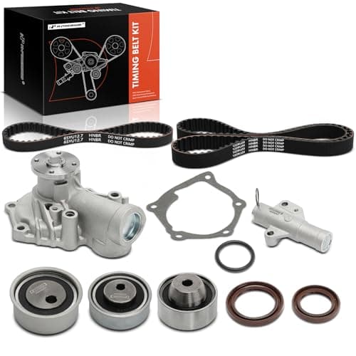 A-Premium Engine Timing Belt Kit with Water Pump Compatible with Mitsubishi Eclipse 2008-2012, Galant 2007-2012 - 2.4L