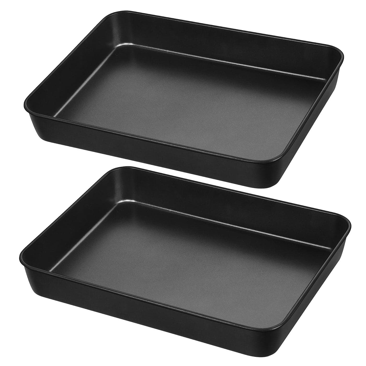 Herogo Rectangle Cake Pan Set of 2 9 X 13 Inch NonStick Baking Pan for Oven Stainless Steel Black Lasagna Brownies Casseroles Cakes Bakeware Dishwasher Safe