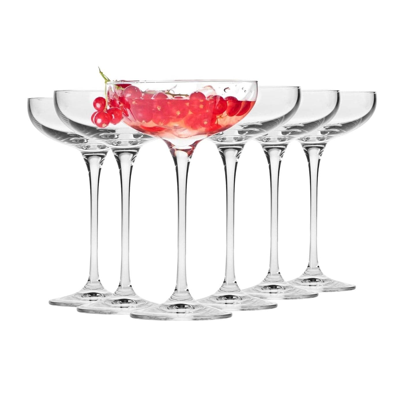 Krosno Champagne Saucer Coupe Glasses Set of 6 240 ML Harmony Collection Perfect for Home Restaurants and Parties Suitable for Serving Sparkling Wine Dishwasher Safe