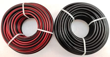 Microtek Solar DC Cable Tinned Copper UV Protected 6 sq.mm 25Meter (25m Red, 25m Black)