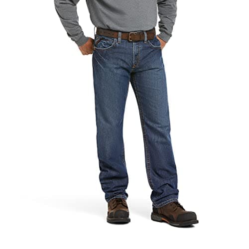 Ariat Men's M3 Loose Straight Leg Jean, Flint, 38x34