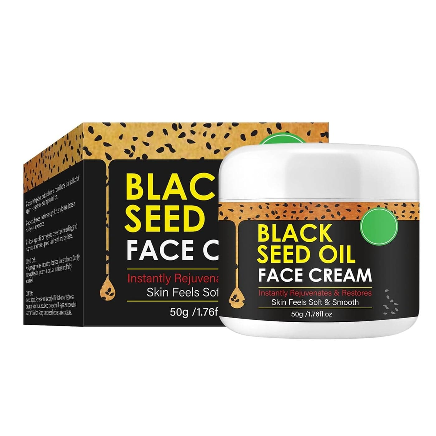 Organic Cold Pressed Black Seed Oil Face Moisturizer Cream Deeply Nourishing Unisex Facial Cream for Tightening and Lifting AntiAging Reduces Fine Line GMOFree CrueltyFree176 Fl Oz