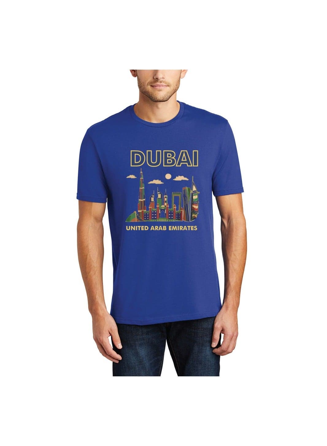 Dubai Design Printed Souvenir T-Shirt for Men