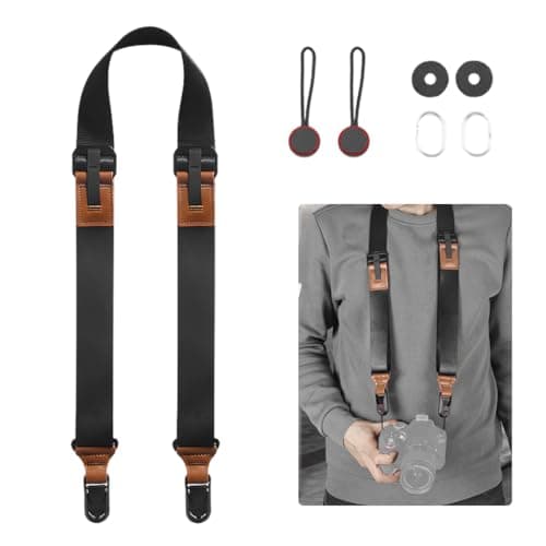 ZORBES® Camera Strap for Mirrorless,DSLR Camera Strap,Camera Belt Comfortable & Adjustable Camera Neck & Shoudler Sling Straps & Hand Grips for DSLR Camera,Universal Quick Release Shoulder Strap,Black