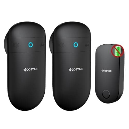 COSTAR Self-Powered Battery Free Wireless Door Bell Kits Chime Cordless Calling Bell-1000ft Range with 52 Chime Pebble 610