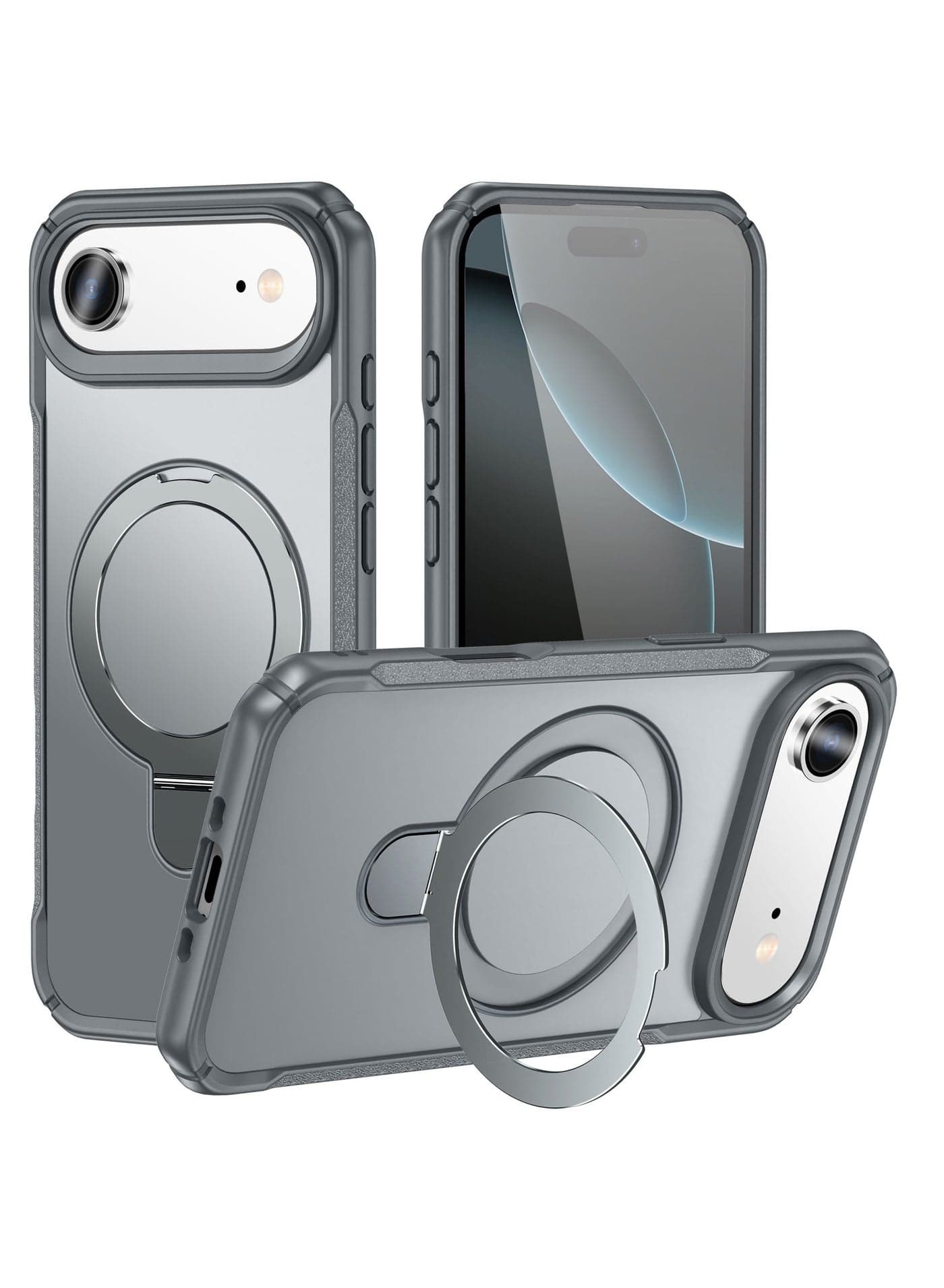 Case for Apple iPhone 17 Air with Magnetic Kickstand Skin - friendly Texture