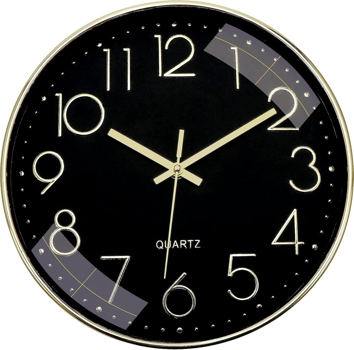 Rylan Wall Clock 12" Silent Quartz Decorative Latest Wall Clock Non-Ticking Classic Clock Battery Operated Round Easy to Read for Room/Home/Kitchen/Bedroom/Office/School*.,