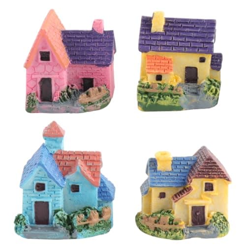 TINKSKY 4pcs Miniature Dollhouse Bonsai Craft Garden Resin Landscape DIY Villa Decor, Birthday Gift for Children