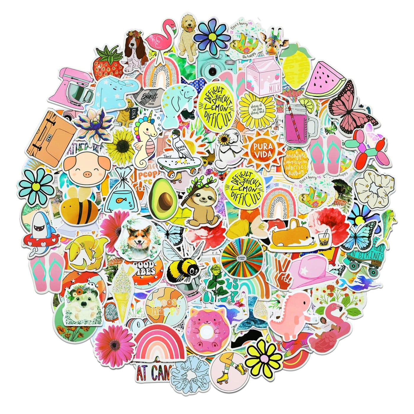 600Pcs Water Bottle Stickers for Kids, Cute Stickers for Water Bottles, Vinyl Waterproof Stickers Aesthetic Laptop Sticker Pack Classroom Prizes Skateboard Stickers for Kids Teens Girls Students