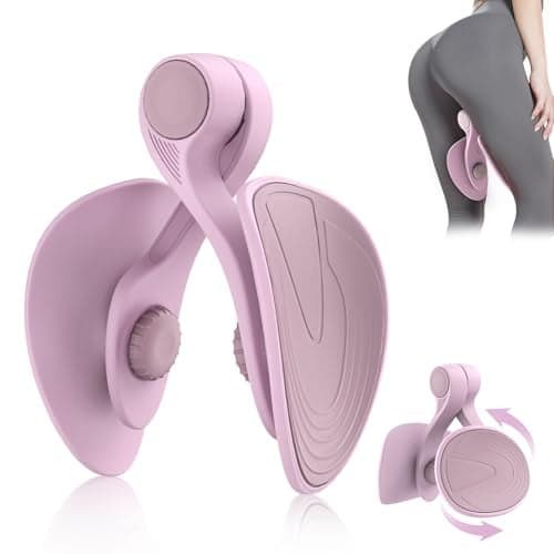Kegel Exerciser, Pelvic Floor Muscle Exercise Devices for Women, Inner Thigh Exerciser Leg Workout Equipment Thigh Trainer for Male Hip Trimmer Inner Thigh Toner Workout (Pink)