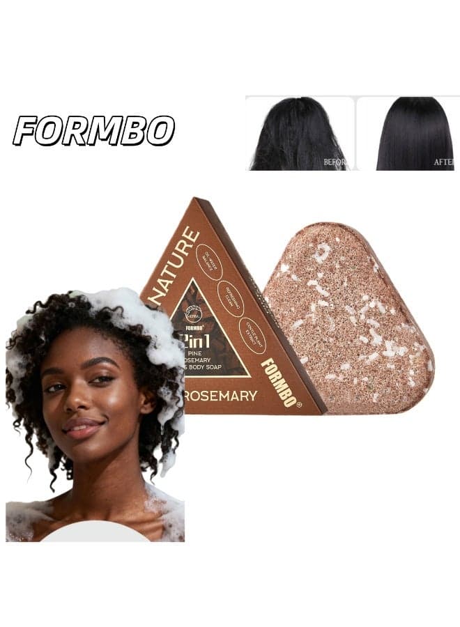 FORMBO's newly upgraded pine rosemary soap is perfect for shampooing, bathing, and two-in-one use.