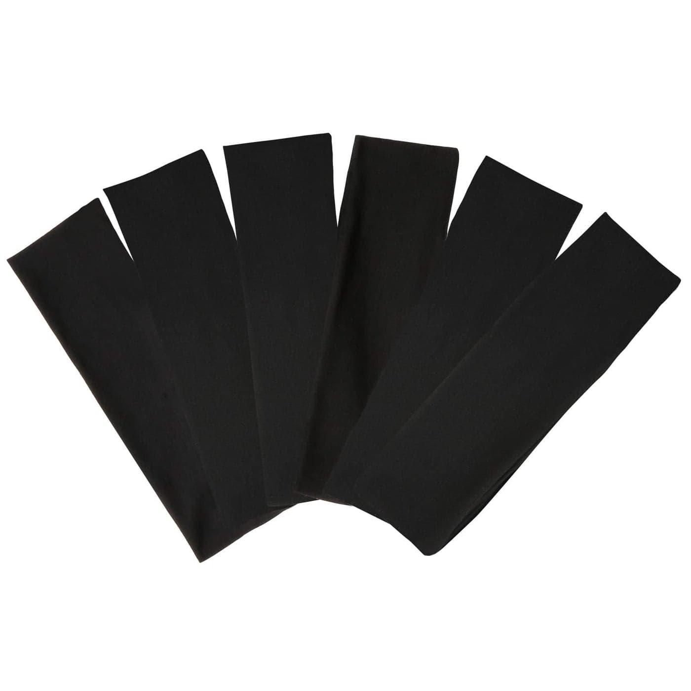TERSE Black Headbands for Womens Short Hair Non Slip Elastic Sweat Hairbands Soft Fabric Hair Wraps for Workout Yoga Running Sports and Girls