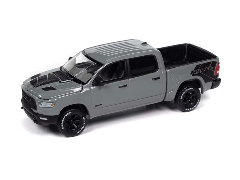 Auto World 2023 Ram 1500 Rebel Lunar Edition Pickup Truck Gray Muscle Trucks Series 164 Diecast Model Car by AWSP164