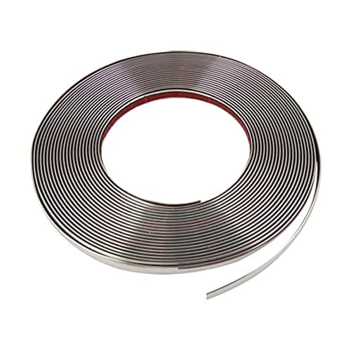 uxcell 12M x 10mm Chrome Silver Tone Trim Decoration Strip for Car Auto