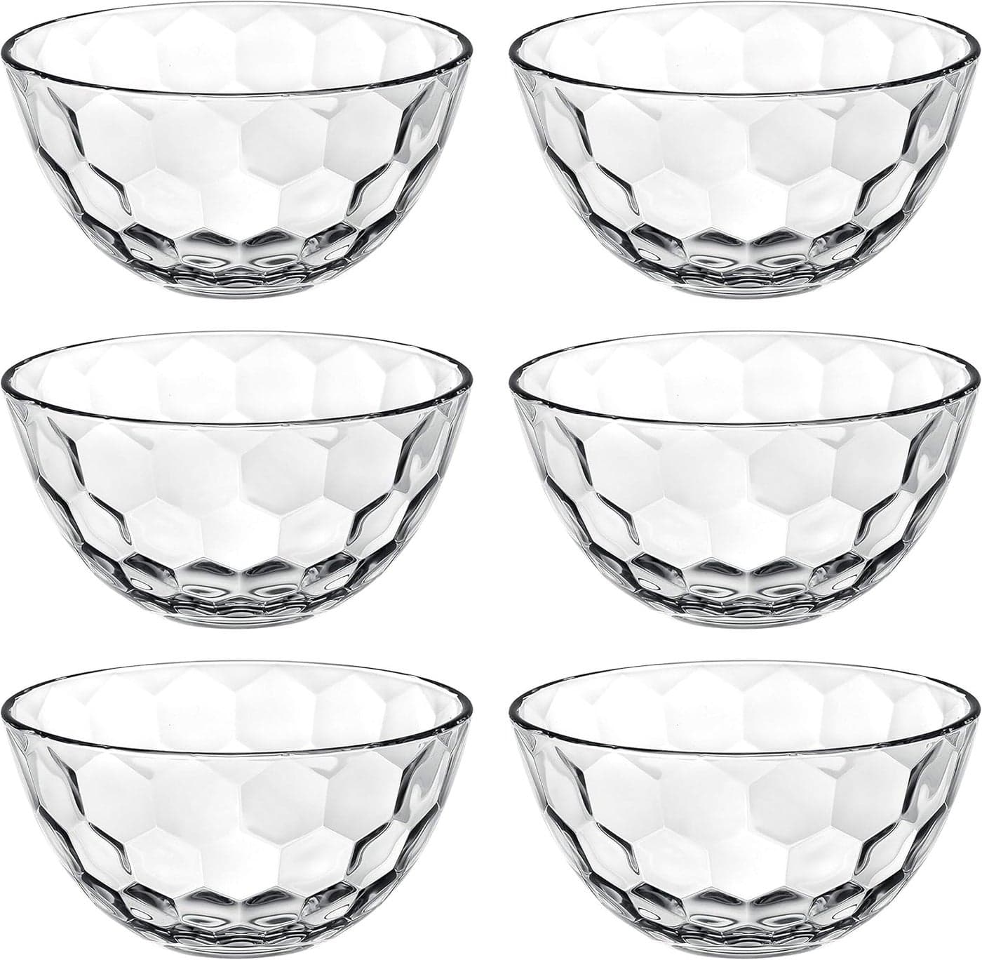 Barski European Glass Small FruitNutDessert Bowl 53 Diameter Set of 6 Made in Europe