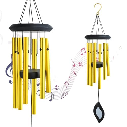 Hindcraft Wind Chimes for Balcony – Stylish Hanging Bells for Balcony, Bedroom, and Living Room | Perfect Housewarming Gift Items for Women, Home Décor and Room Decoration Om, 5-Pipe