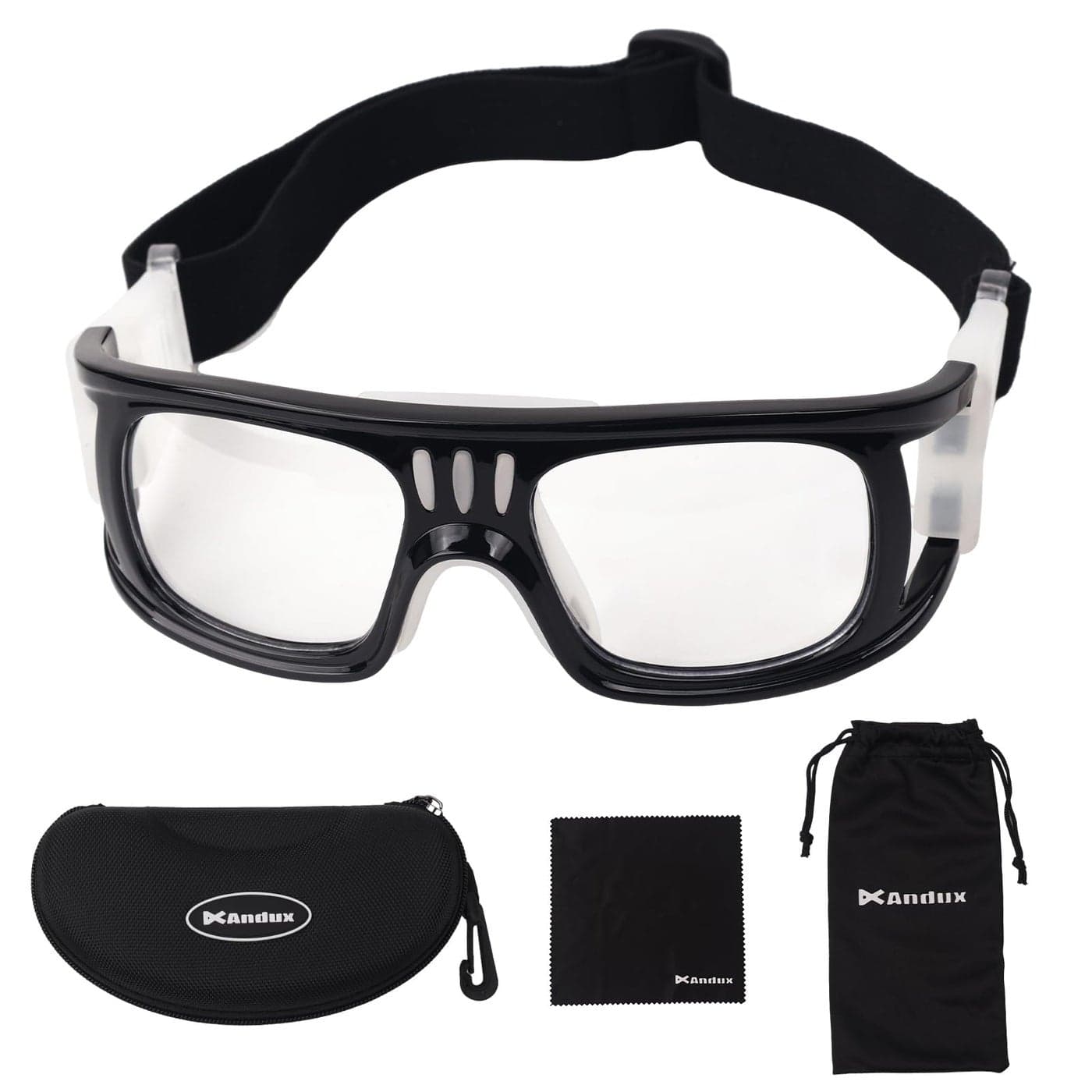 Andux Basketball Soccer Football Sports Protective Eyewear Goggles Eye Safety Glasses LQYJ01 Black