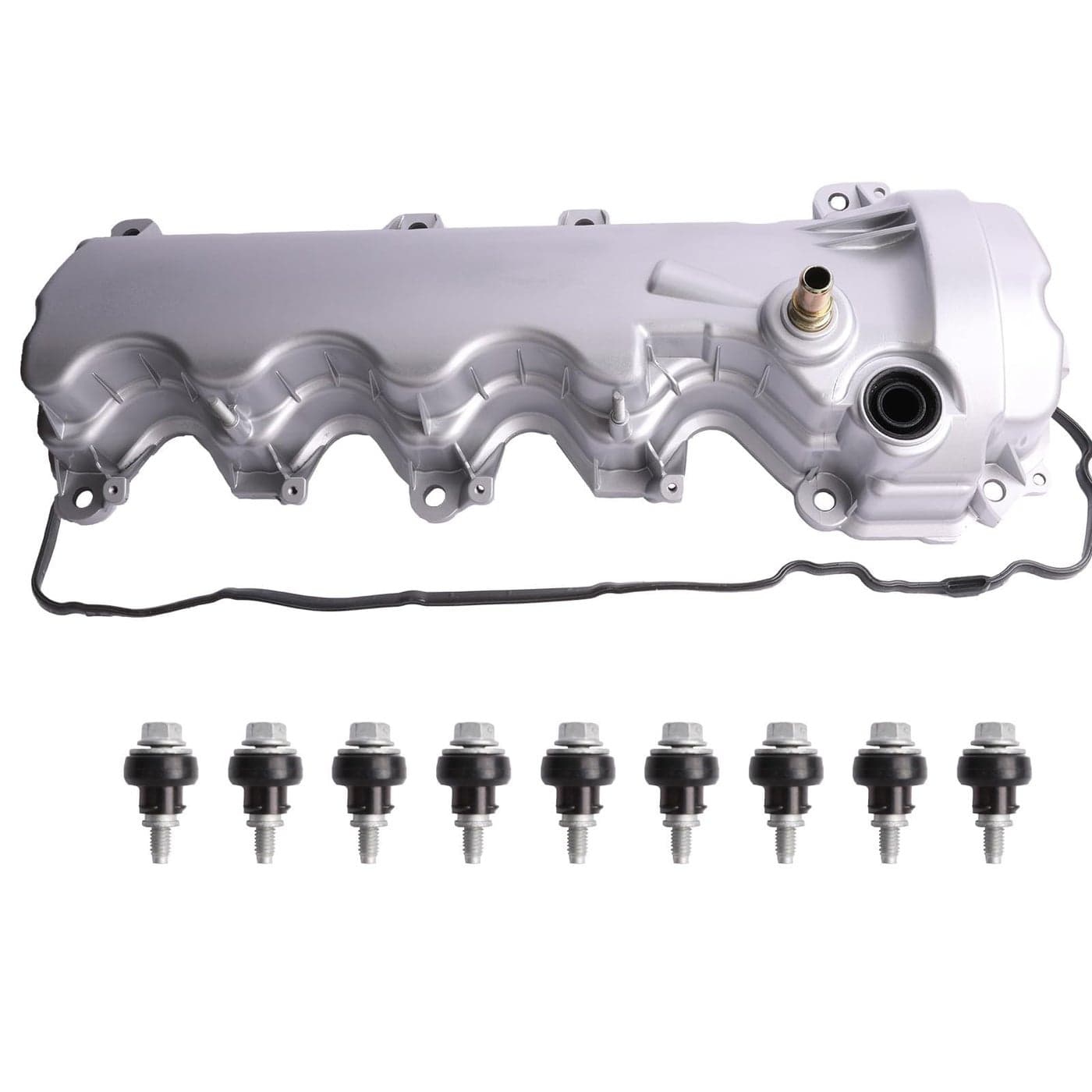 MITZONE Upgrade Left Side Aluminum Valve Cover Kit Compatible with Ford Lincoln Mercury Explorer Mustang Expedition Mark LT Navigator Mountaineer F150 F250 F350 F450 F550 46L 54L 20042014