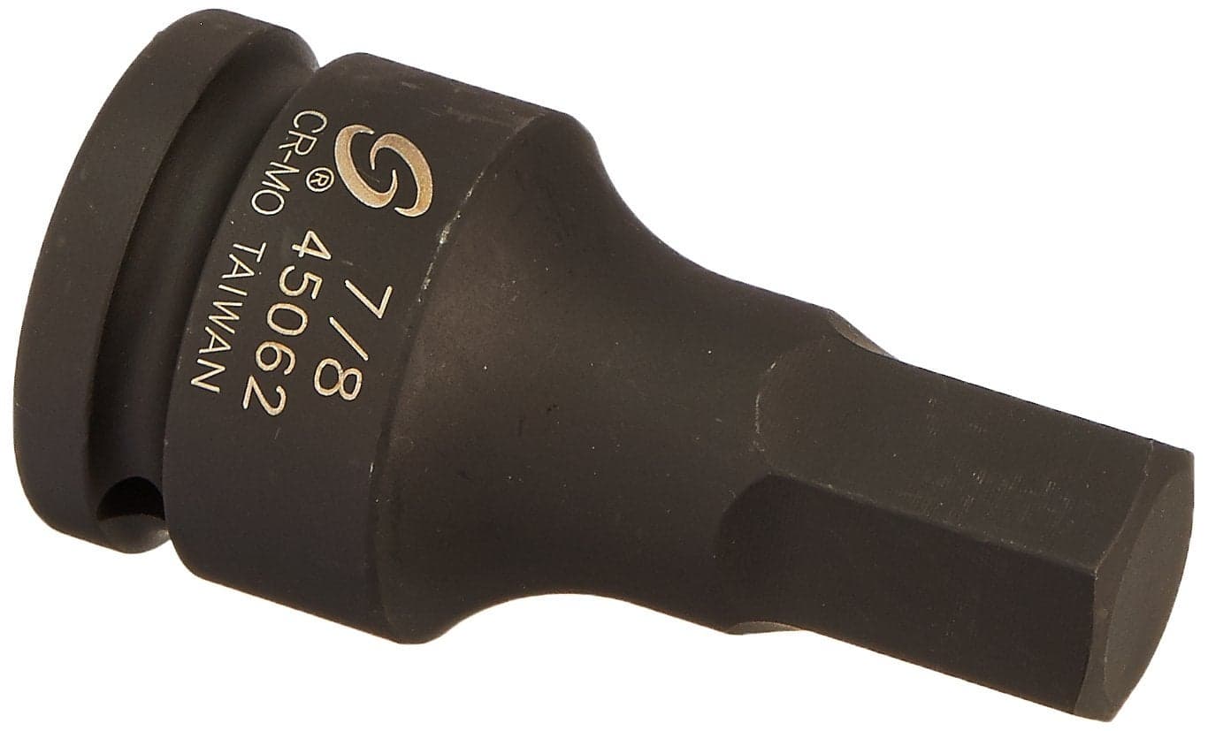 SUNEX TOOLS 45062 34Inch Drive 78Inch Hex Driver Impact Socket