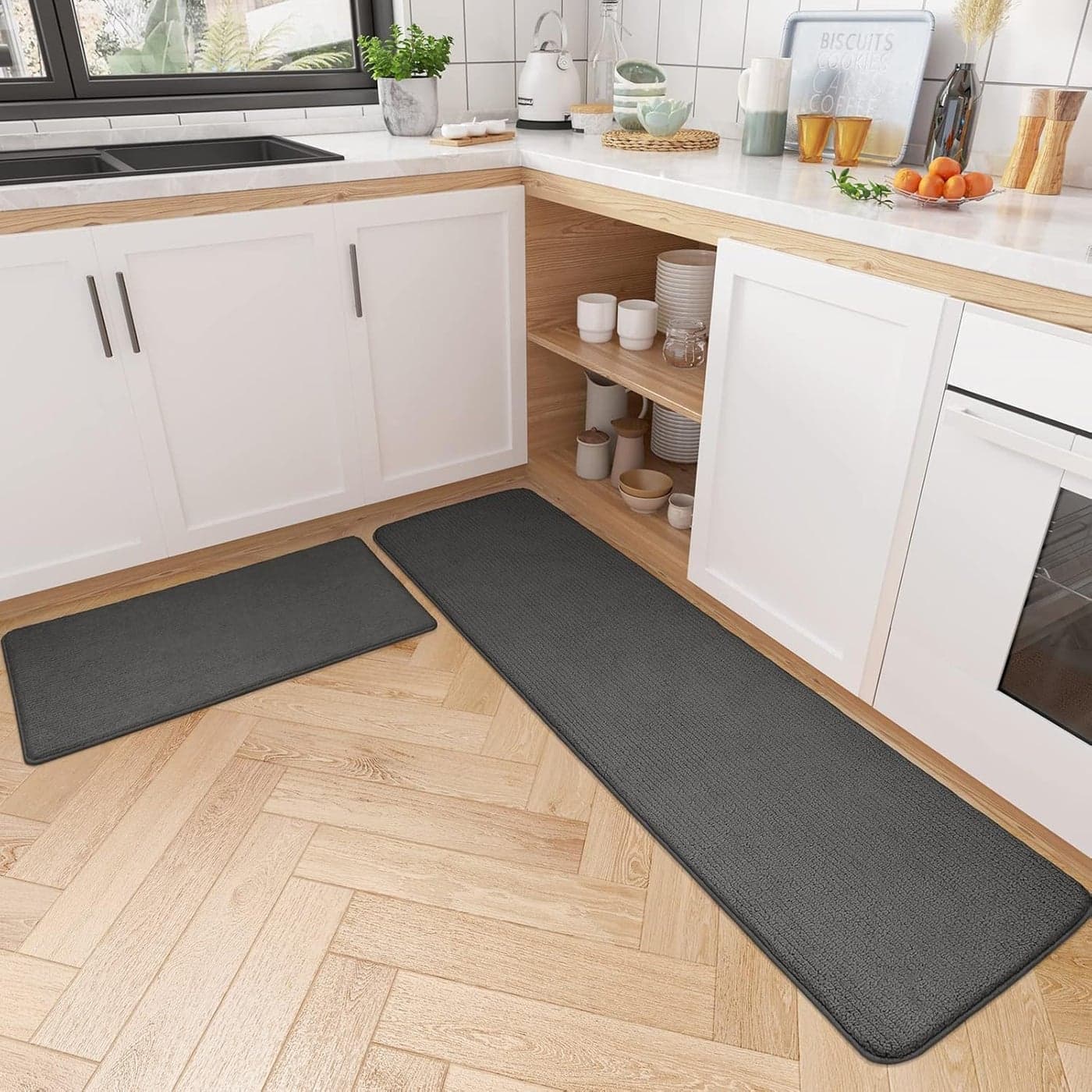 MVM Enterprise Double Duty NonSlip Kitchen and Door Mat Dirt Trapper Super Absorbent and Easy to Clean Multipurpose Indoor Rug for Home and Office