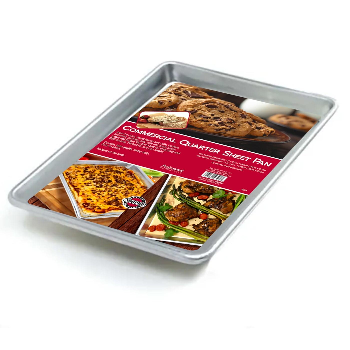Norpro Aluminum 3274 Jelly Roll Baking Sheet 13 inches x 95 inches x 1 inch