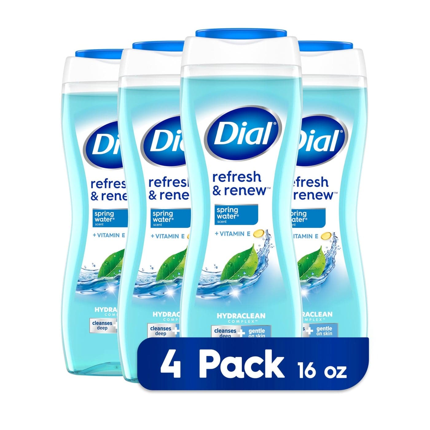 Dial Body Wash Refresh Renew Spring Water 16 fl oz Pack of 4