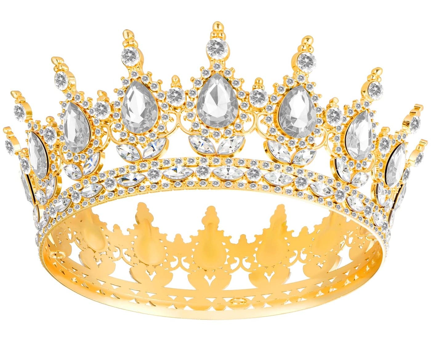 Papoopy Crown for Women Queen Crown Tiara for Birthday Wedding Party Decorations Golden