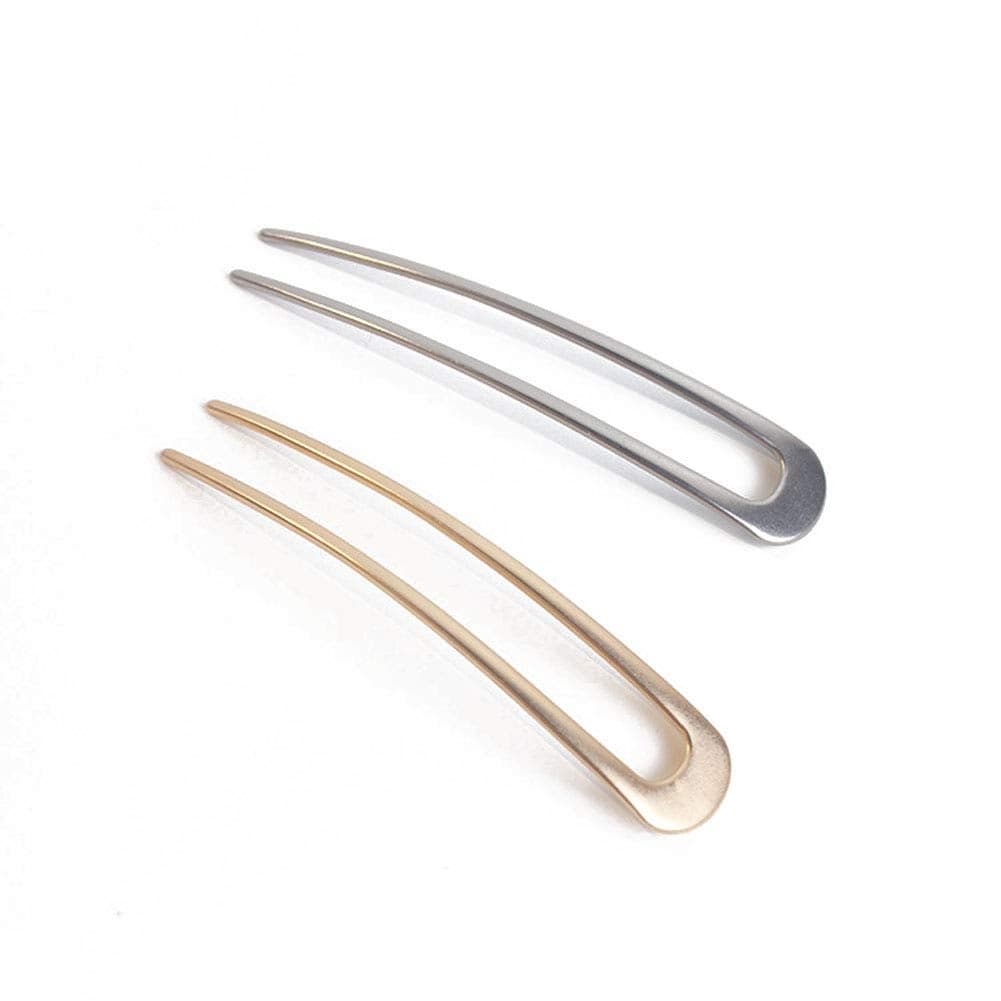 Suoirblss 2PCS UShaped Plug Hair Fork Hair Clips Stick Pin Hairpins Hair Comb Hair Fork Beauty Tools Hair Accessories for Womens B