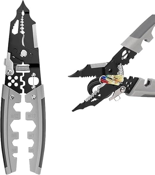 28 in 1 SelfAdjusting Wire Stripper Cutter Universal Automatic Electrical Wire Strippers for Wire Stripping Cable Cutting Crimping Tool for Cutting Stripping Shearing