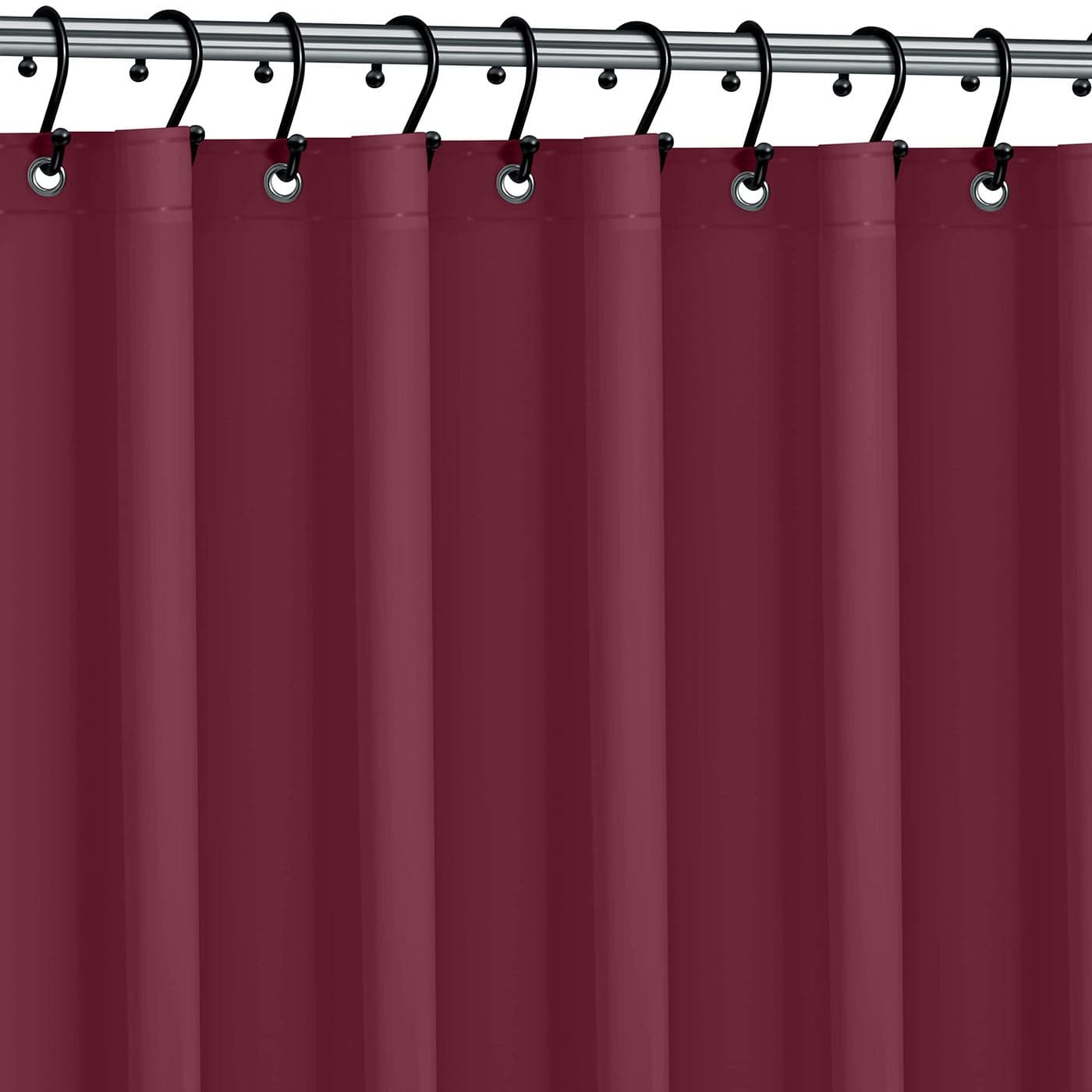 Premium Shower Curtain Liner 72W X 72H PVCFree 6G PEVA Shower Curtain with 12 Rust Proof Grommets And Magnetweighted Bottom Hem Moisture Stain Proof Shower Curtain Liner Burgundy