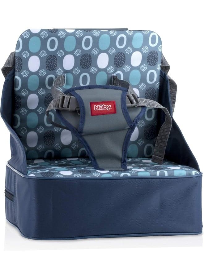 Nuby Easy Go Safety Lightweight High Chair Booster Seat, Great for Travel, Blue
