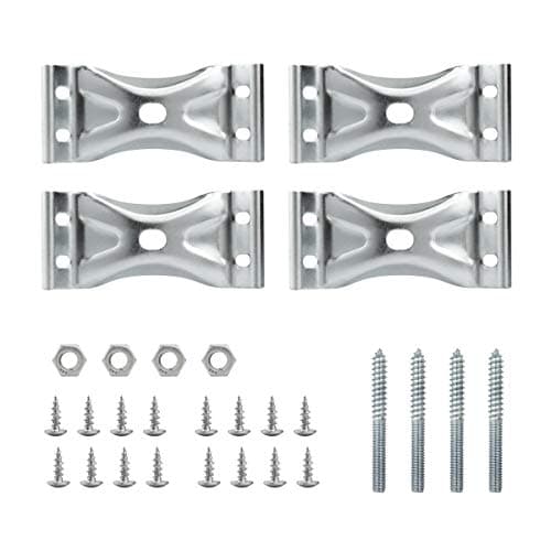 POWERTEC Kerf Mount Corner Bracket 4PK w/Mounting Hardware, Corner Braces for Coffee Table/Desk Legs/Dining Table/Bench Legs (71427)