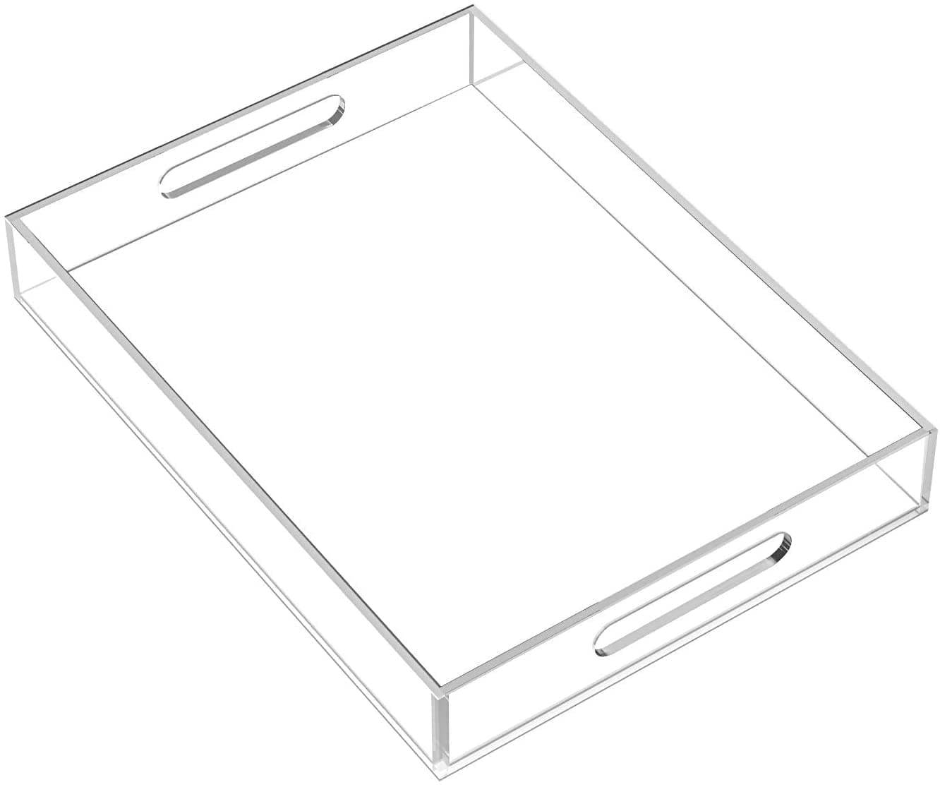 Porpoise Acrylic Vanity Tray Remote Control Tray Sturdy Valet Tray Organizer Acrylic Nightstand Dresser Bathroom Organizer Square Acrylic Tray Serving Tray Acrylic Clear 12 X 9