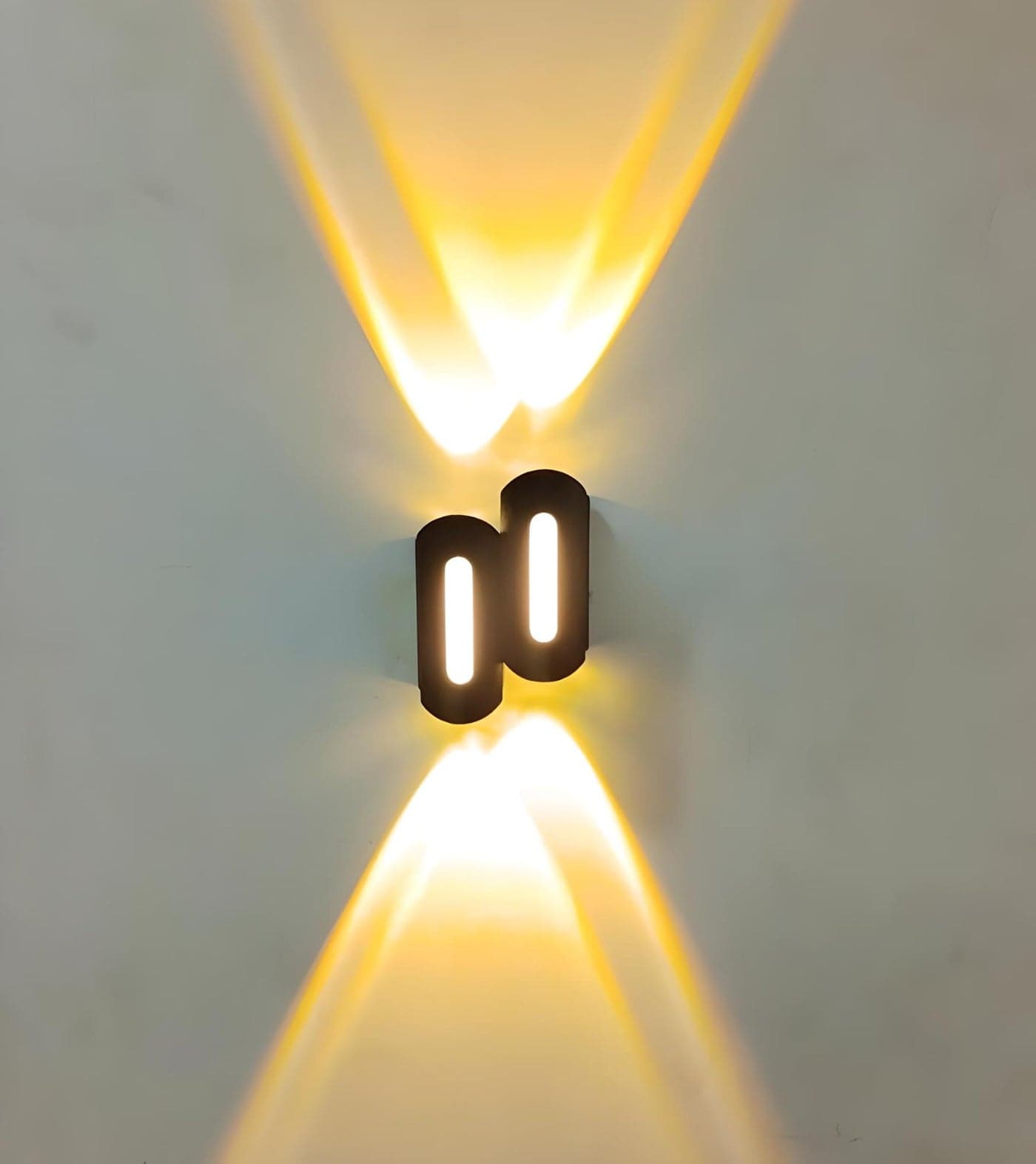 FILLISKA Aluminium Led Luxurious Indoor & Outdoor Step Type Up/Down Wall Light Warm White, Shockproof & Rustproof Alluminium Body (2 Up & 2 Down Curve Step)