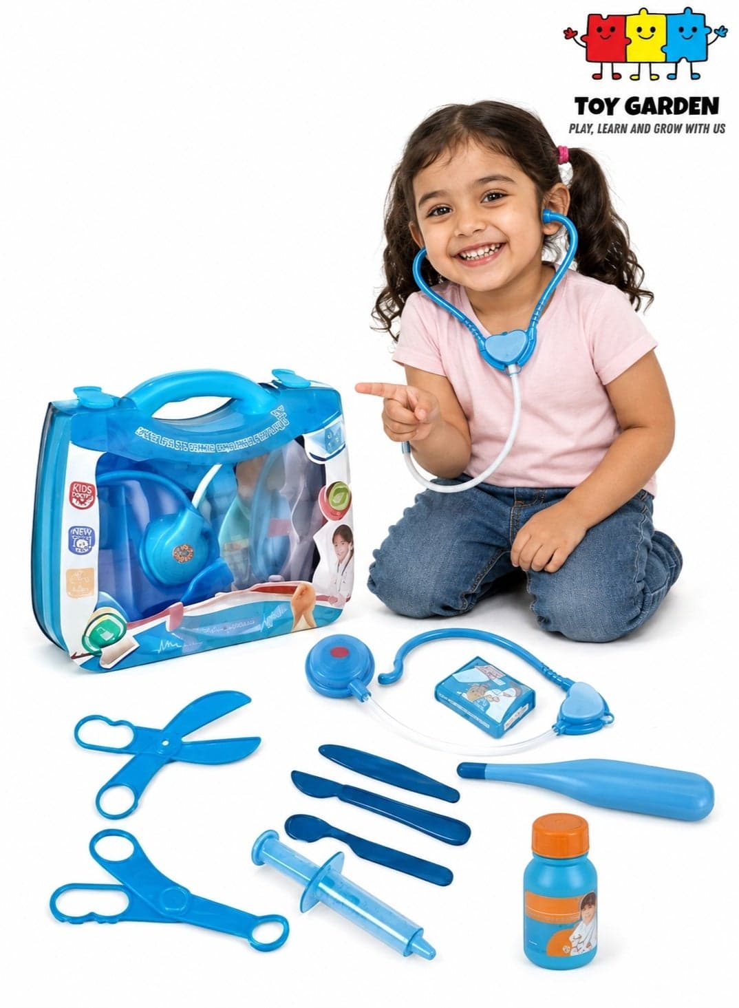 10-Piece Toy Doctor Set with Carry Case – Pretend Play Medical Kit for Kids