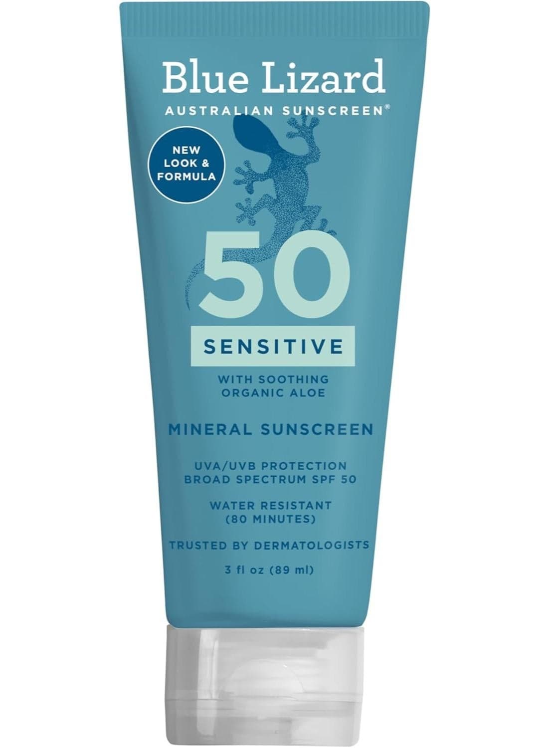 Sensitive Sunscreen with Organic Aloe SPF 50 - 3 fl oz