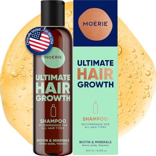 Moerie Ultimate Hair Growth Shampoo For Longer Thicker Fuller Hair Vegan Friendly Volumizing Hair Products Paraben Silicone Free All Hair Types Reverse Hair Loss 845 fl oz 250ml