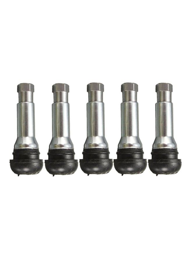 5-Piece Tubeless Car Tyre Valve With Dust Cap Cover Set