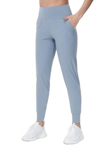Dragon Fit Joggers for Women with Pockets,High Waist Workout Yoga Tapered Sweatpants Women's Lounge Pants (Large, Joggers78-Demin Blue)