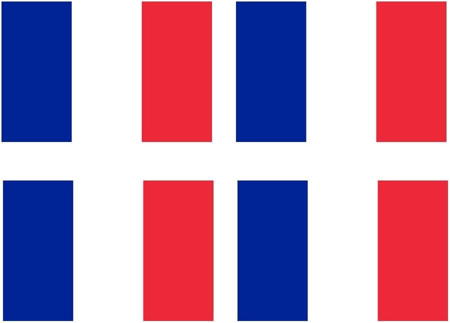 Set of 4 FRANCE Flag Temporary Tattoo Waterproof Lasts 1 week Flag for country support six nations rugby football cricket FRENCH FLAG